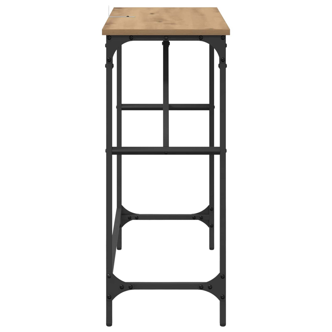 Konsolbord Artisan Egetræ 75 x 32 x 75 cm Konstrueret træ
