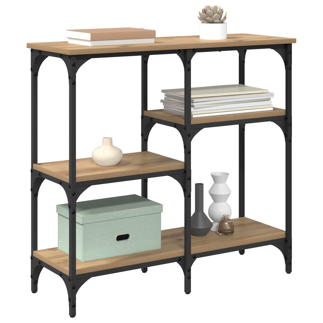Konsolbord Artisan Egetræ 80 x 29 x 75 cm Konstrueret træ