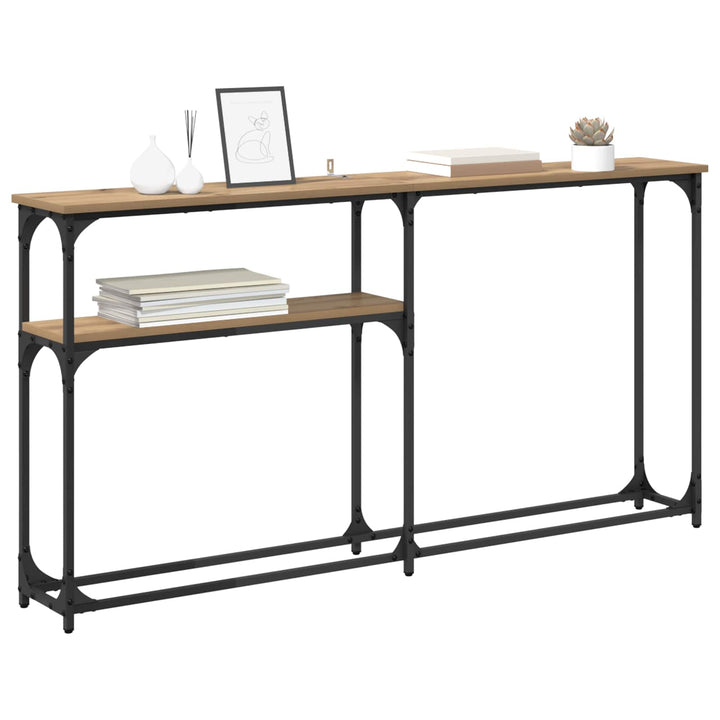 Konsolbord Artisan Egetræ 145 x 22,5 x 75 cm Konstrueret træ