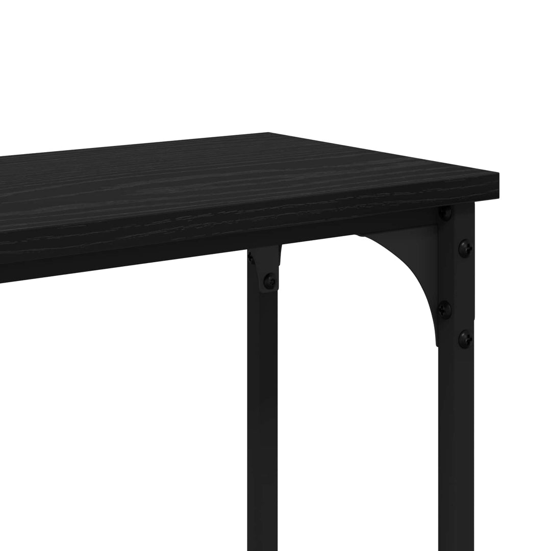 Konsolbord Sort eg 146 x 22.5 x 75 cm Konstrueret træ