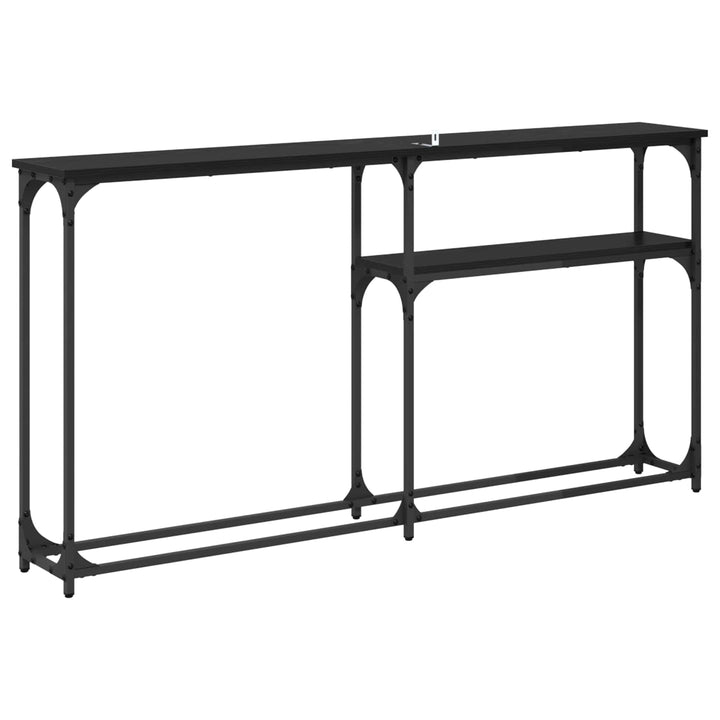 Konsolbord Sort eg 146 x 22.5 x 75 cm Konstrueret træ