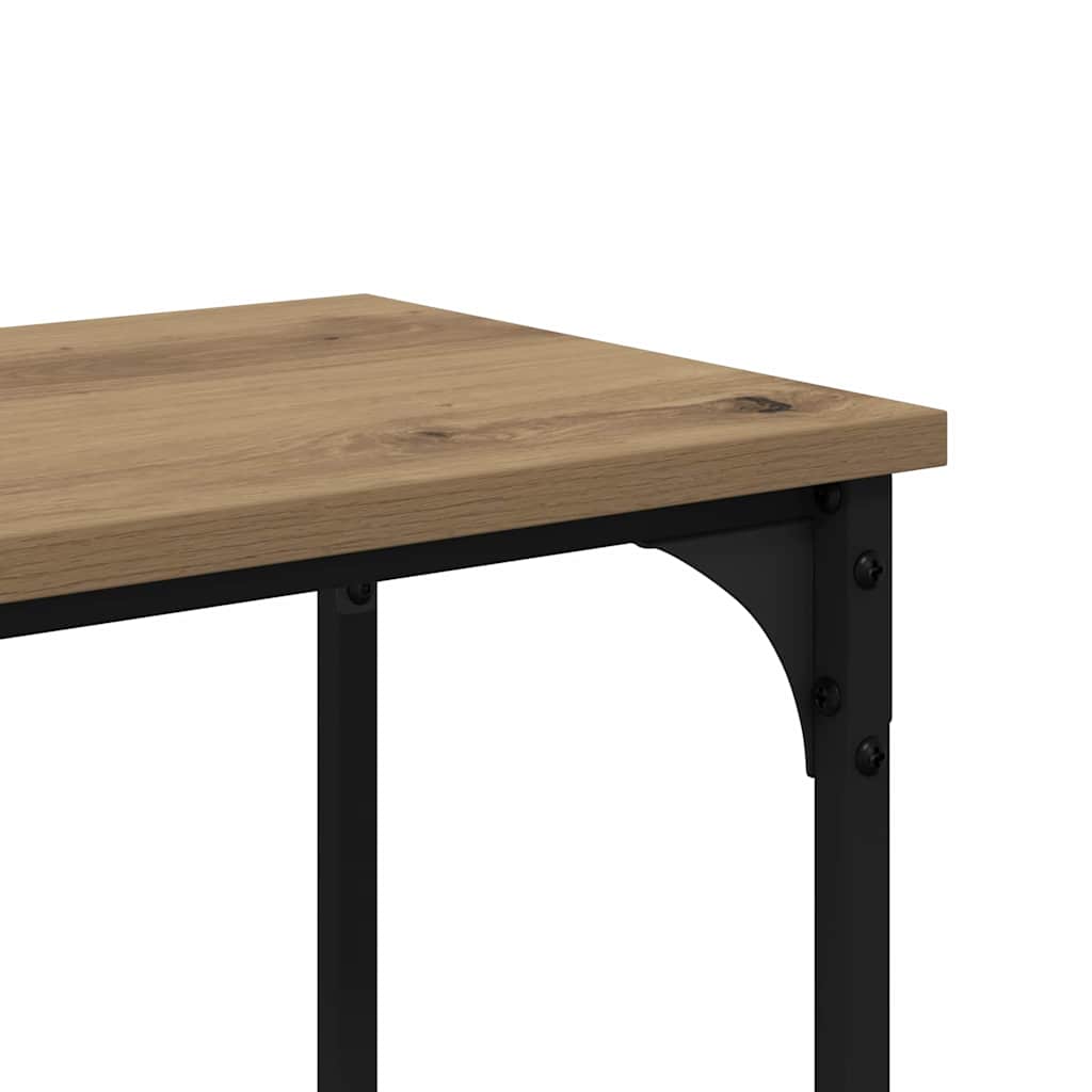 Konsolbord Artisan Egetræ 150 x 29 x 75 cm Samlet træ og metal