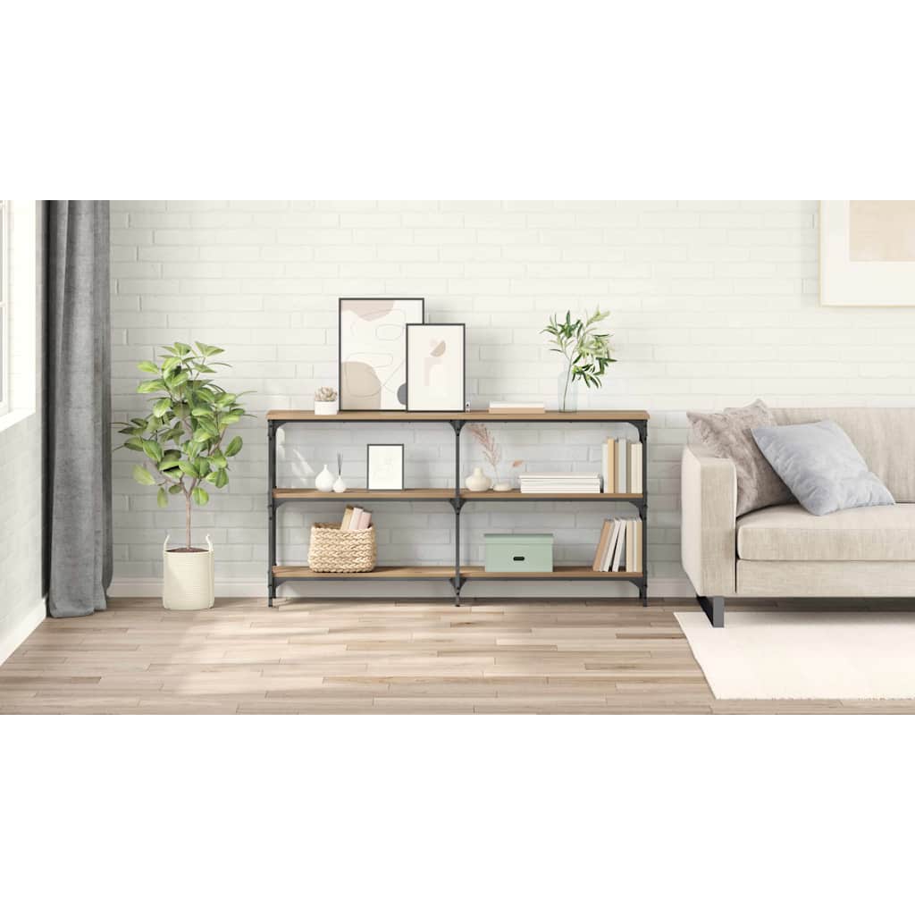 Konsolbord Artisan Egetræ 150 x 29 x 75 cm Samlet træ og metal
