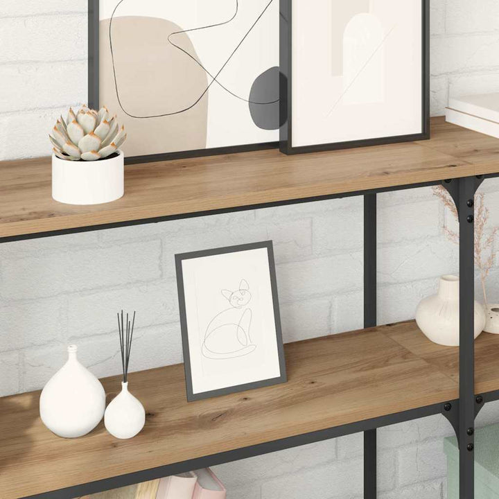 Konsolbord Artisan Egetræ 150 x 29 x 75 cm Samlet træ og metal