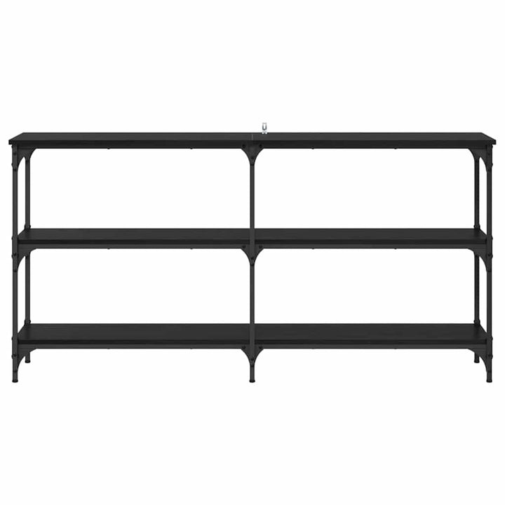 Konsolbord Sort eg 150 x 29 x 75 cm Samlet træ og metal