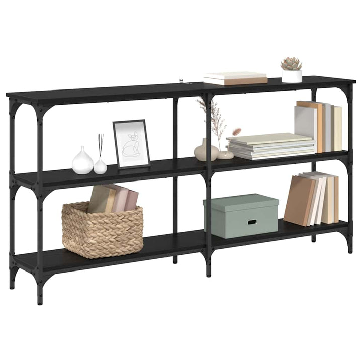 Konsolbord Sort eg 150 x 29 x 75 cm Samlet træ og metal