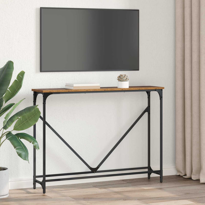 Konsolbord Gammelt træ 102 x 23 x 75 cm Konstrueret træ