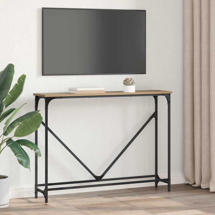 Konsolbord Artisan Egetræ 102 x 23 x 75 cm Konstrueret træ