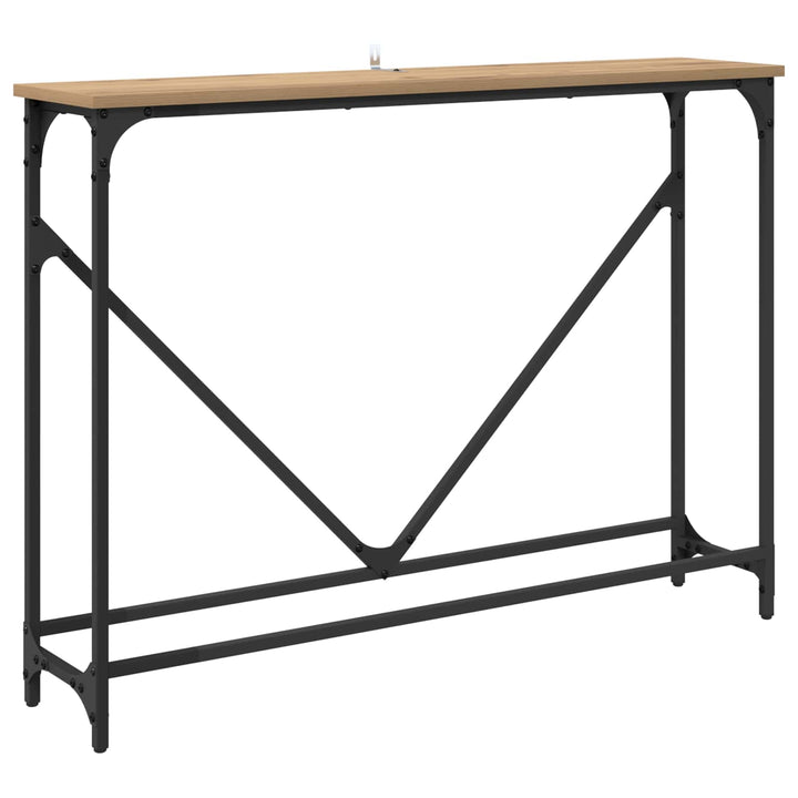 Konsolbord Artisan Egetræ 102 x 23 x 75 cm Konstrueret træ