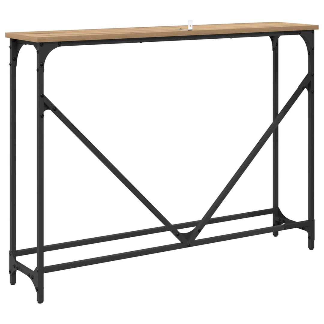 Konsolbord Artisan Egetræ 102 x 23 x 75 cm Konstrueret træ