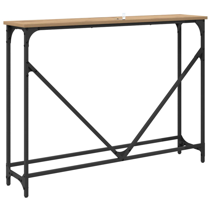 Konsolbord Artisan Egetræ 102 x 23 x 75 cm Konstrueret træ