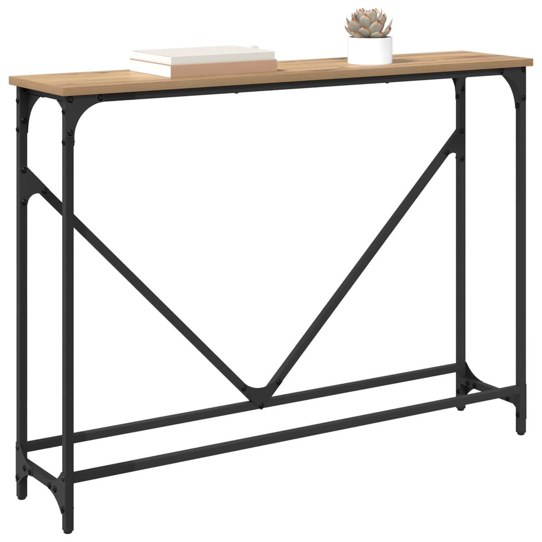 Konsolbord Artisan Egetræ 102 x 23 x 75 cm Konstrueret træ
