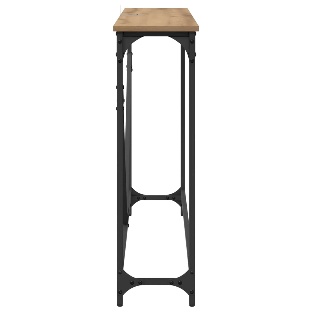 Konsolbord Artisan Egetræ 102 x 23 x 75 cm Konstrueret træ