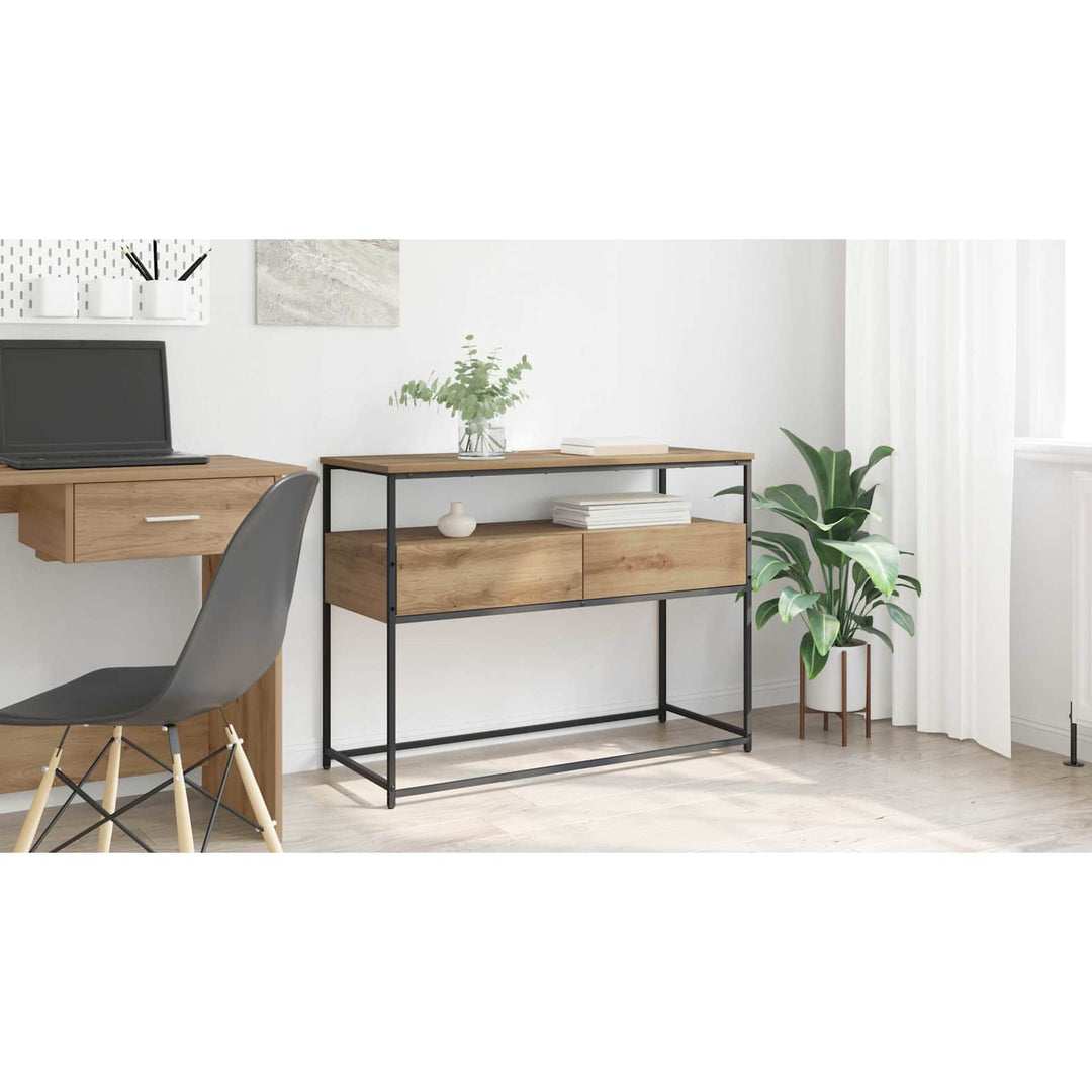 Konsolbord Artisan Egetræ 100 x 40 x 75 cm Konstrueret træ