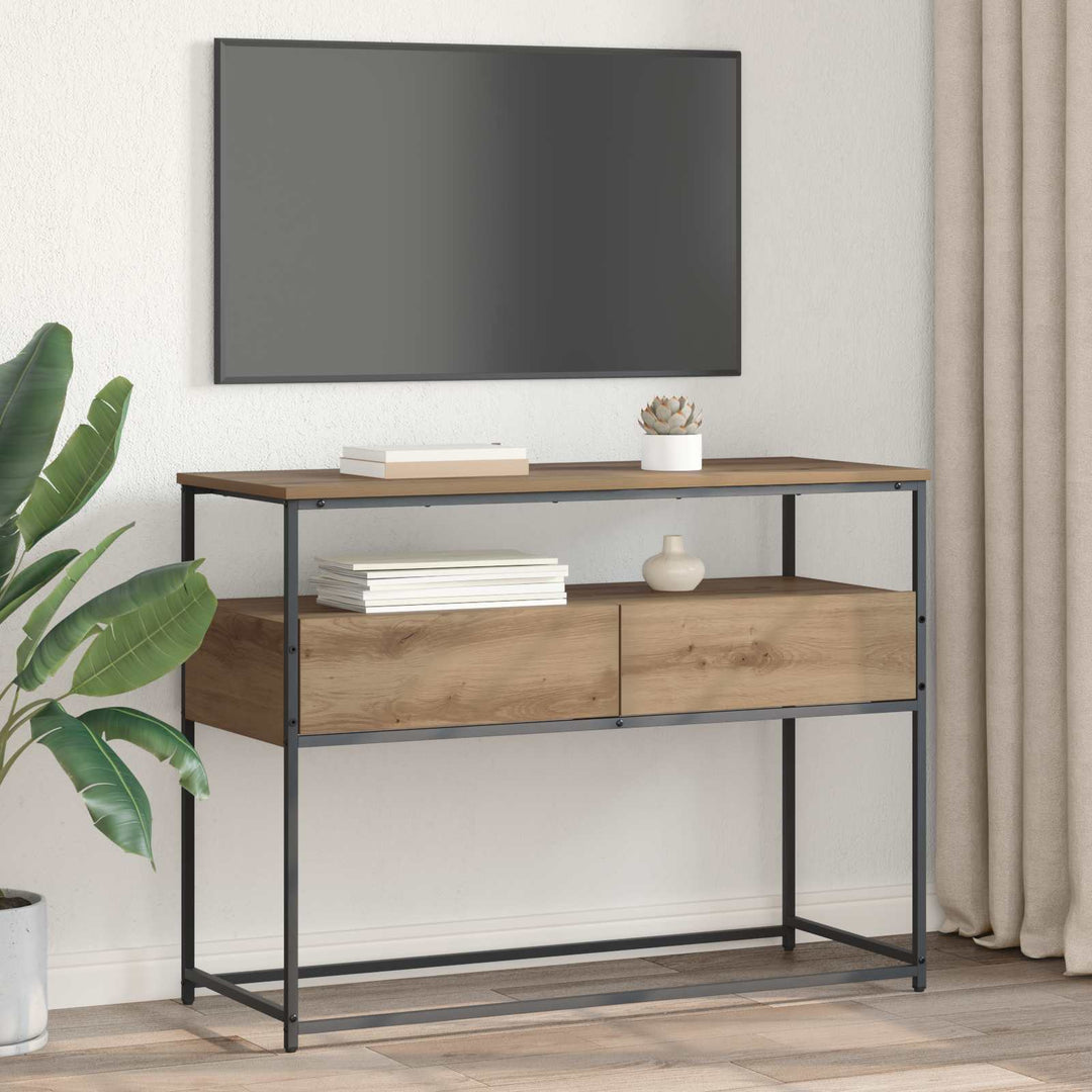 Konsolbord Artisan Egetræ 100 x 40 x 75 cm Konstrueret træ