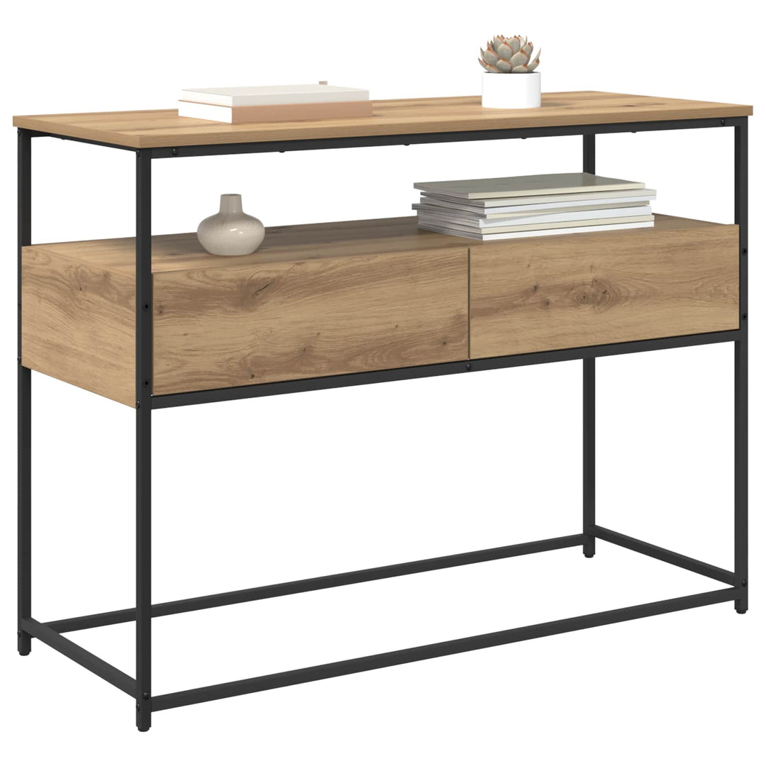 Konsolbord Artisan Egetræ 100 x 40 x 75 cm Konstrueret træ