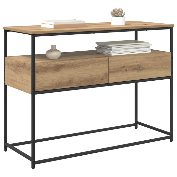 Konsolbord Artisan Egetræ 100 x 40 x 75 cm Konstrueret træ