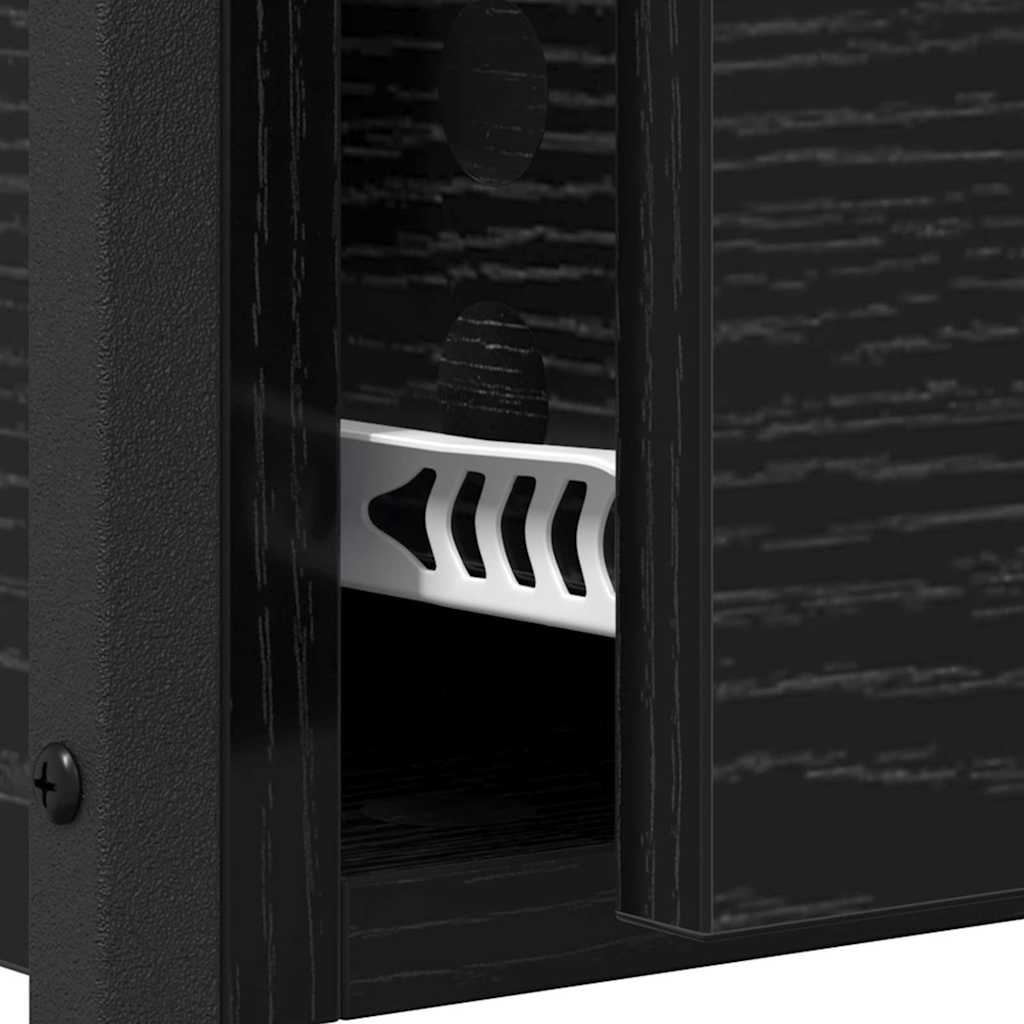 Konsolbord med skuffe Sort eg 100 x 40 x 75 cm Konstrueret træ
