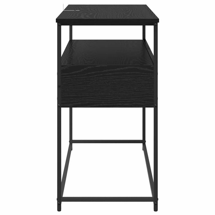 Konsolbord med skuffe Sort eg 100 x 40 x 75 cm Konstrueret træ