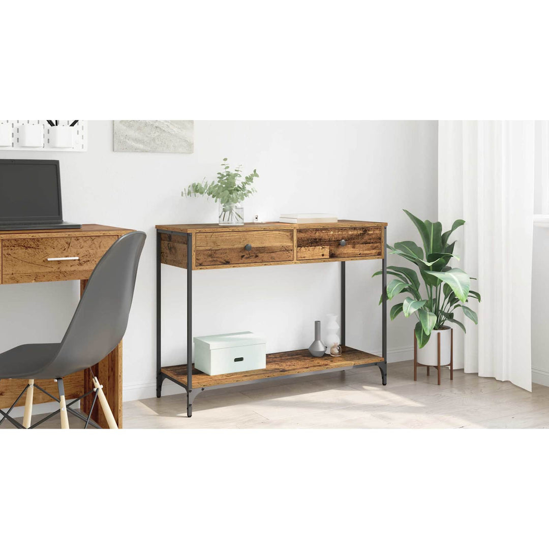 Konsolbord Gammelt træ 100 x 34,5 x 75 cm Konstrueret træ
