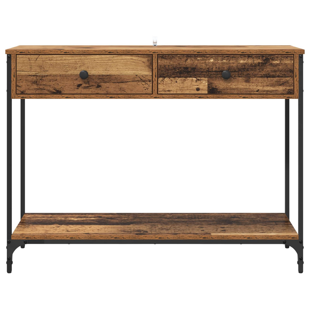 Konsolbord Gammelt træ 100 x 34,5 x 75 cm Konstrueret træ