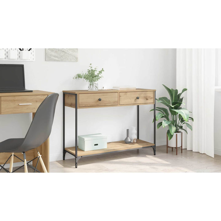Konsolbord Artisan Egetræ 100 x 34,5 x 75 cm Konstrueret træ