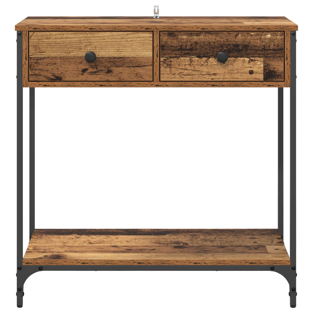 Konsolbord Gammelt træ 75 x 34,5 x 75 cm Konstrueret træ