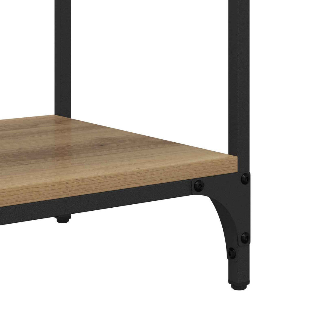 Konsolbord Artisan Egetræ 75 x 34,5 x 75 cm Konstrueret træ