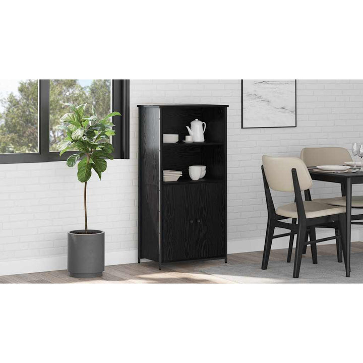 Highboard Sort eg 62 x 36 x 121,5 cm Konstrueret træ