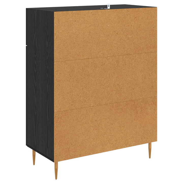 Sideboard Sort eg 69,5 x 34 x 90 cm Konstrueret træ