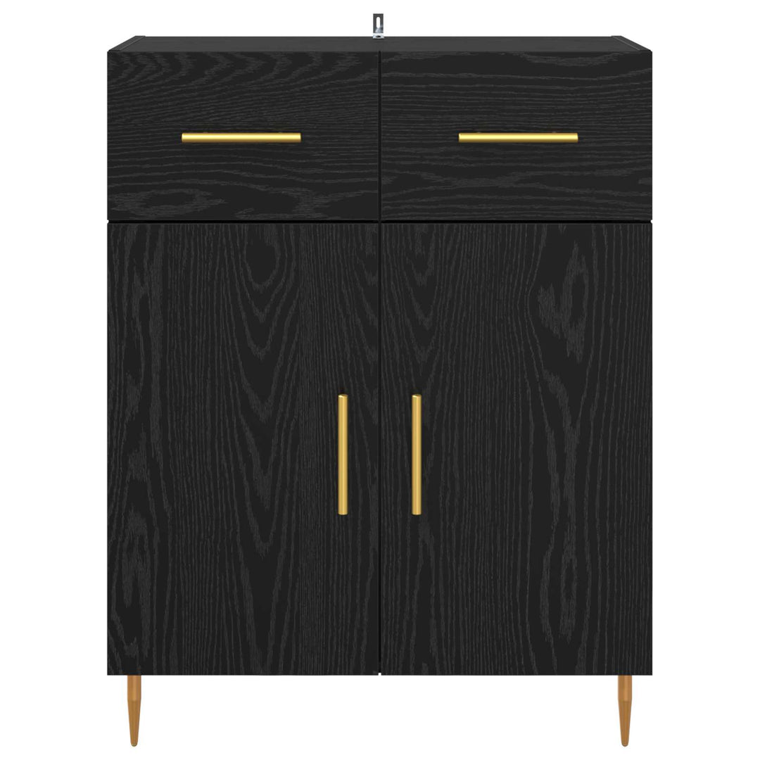 Sideboard Sort eg 69,5 x 34 x 90 cm Konstrueret træ