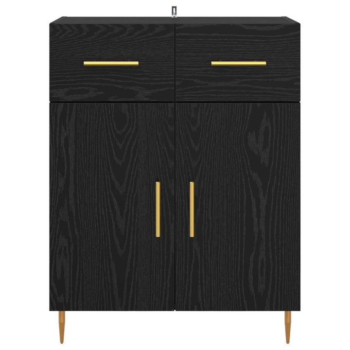 Sideboard Sort eg 69,5 x 34 x 90 cm Konstrueret træ