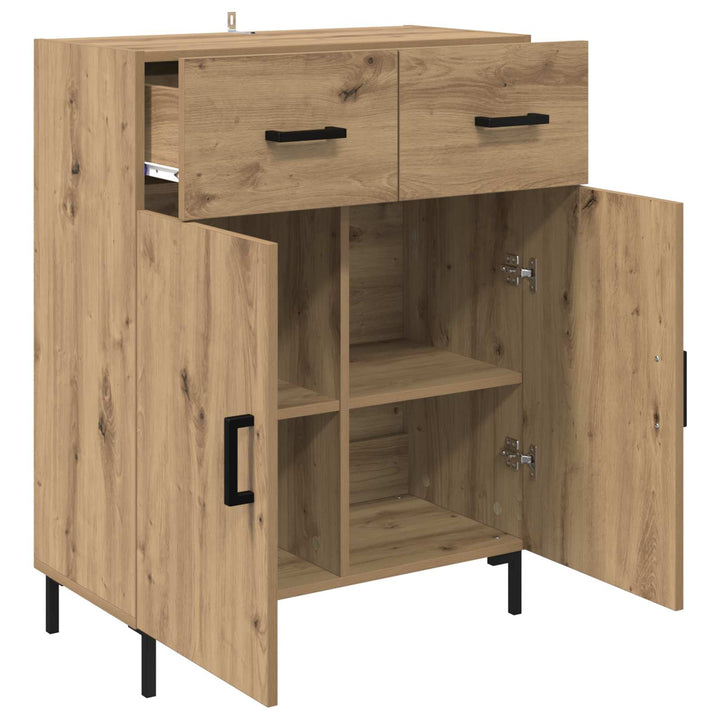 Sideboard Artisan Egetræ 69,5 x 34 x 90 cm Konstrueret træ
