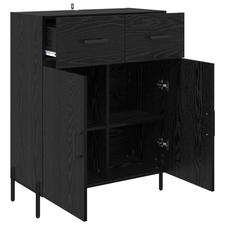 Sideboard Sort eg 69,5 x 34 x 90 cm Konstrueret træ