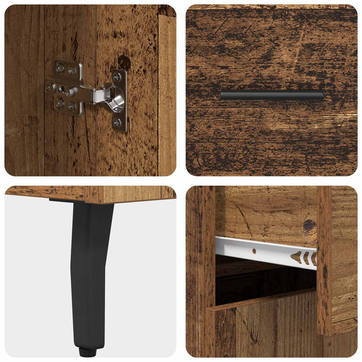 Sideboard Gammelt træ 69,5 x 34 x 90 cm Konstrueret træ