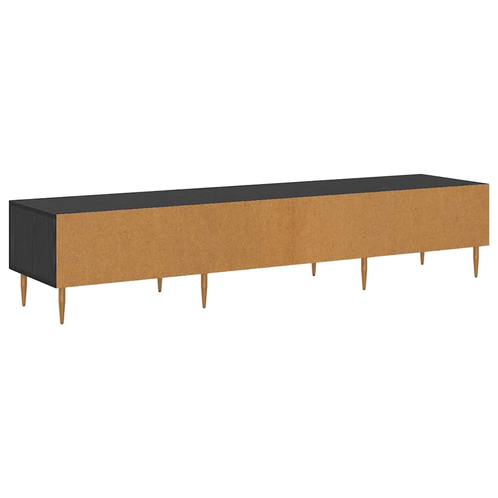 TV-skab med skuffe Sort eg 150 x 36 x 30 cm Konstrueret træ