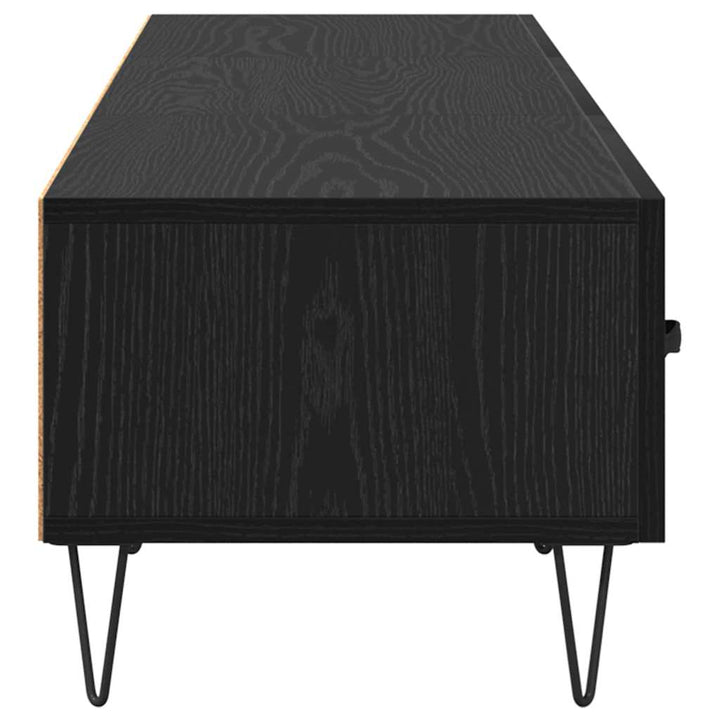 TV-skab med skuffe Sort eg 150 x 36 x 30 cm Konstrueret træ