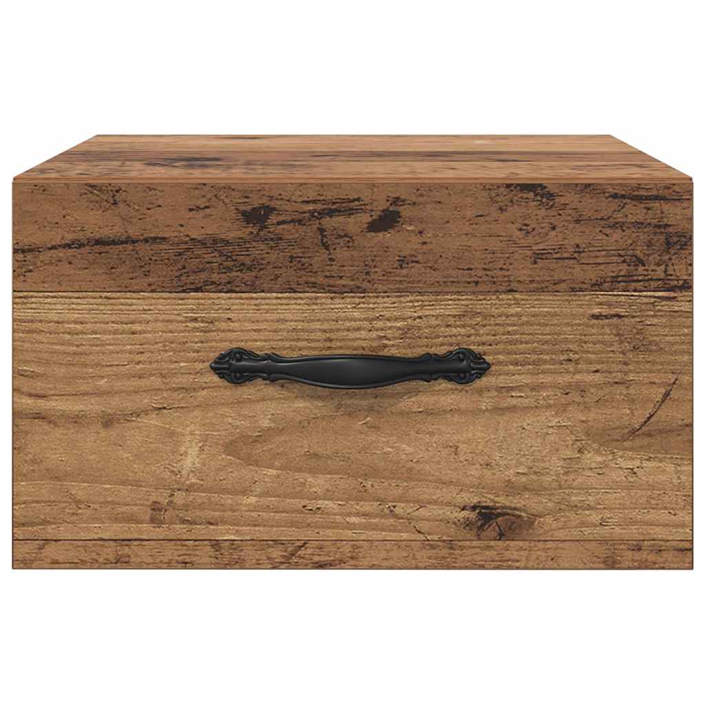 Natskab 2 stk. Gammelt træ 35 x 35 x 20 cm Konstrueret træ