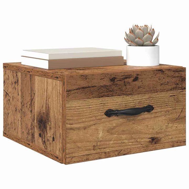 Natskab 2 pcs Gammelt træ 35 x 35 x 20 cm Konstrueret træ