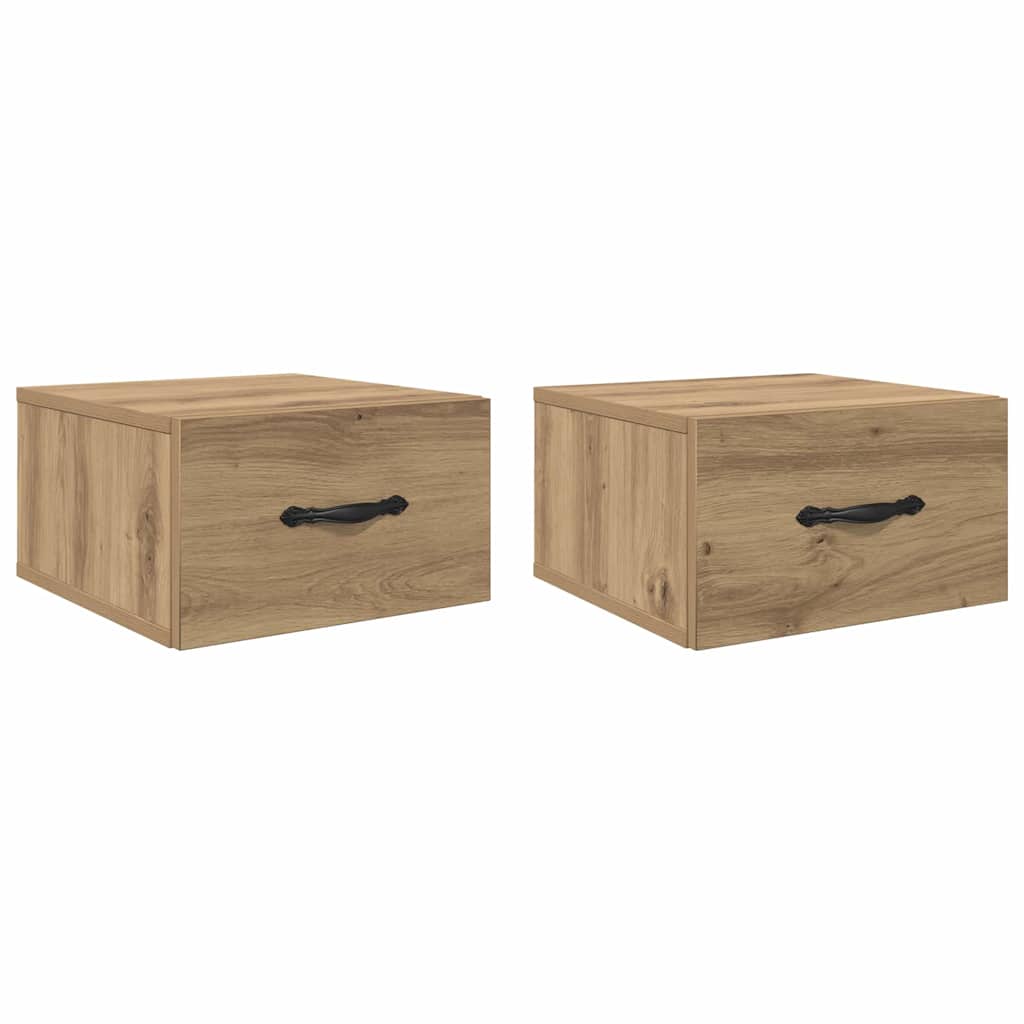 Natskab 2 pcs artisan eg 35 x 35 x 20 cm Konstrueret træ