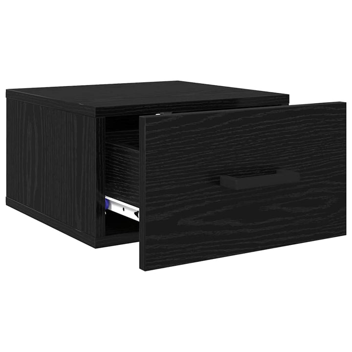 Natskab 2 pcs Sort eg 35 x 35 x 20 cm Konstrueret træ