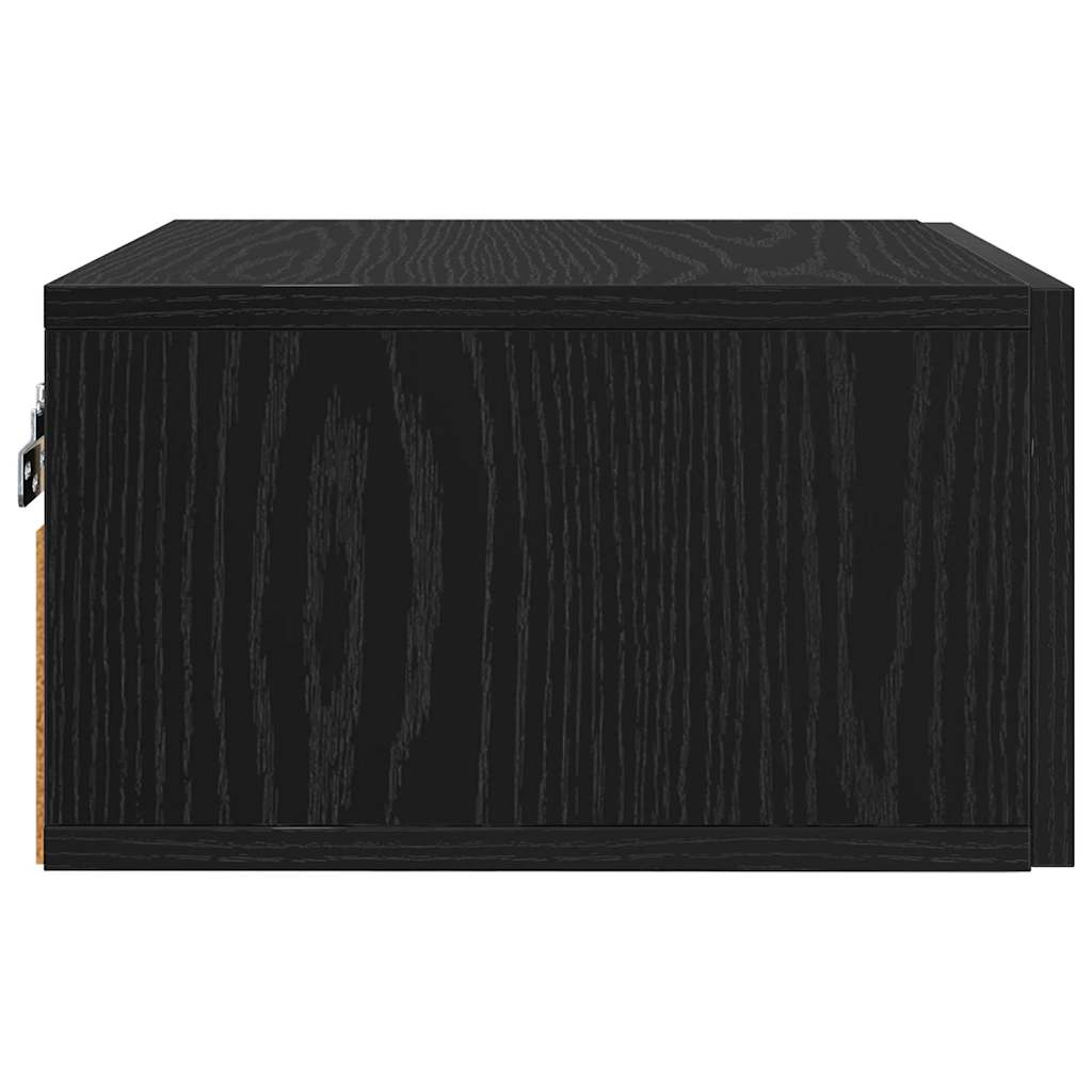 Natskab 2 pcs Sort eg 35 x 35 x 20 cm Konstrueret træ