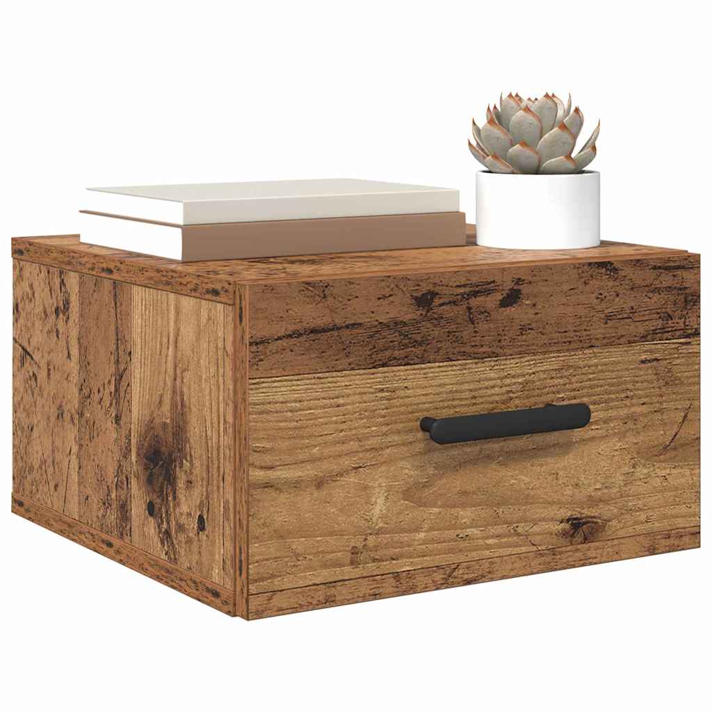 Natskab 2 pcs Gammelt træ 35 x 35 x 20 cm Konstrueret træ