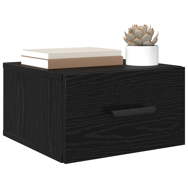 Natskab 2 pcs Sort eg 35 x 35 x 20 cm Konstrueret træ