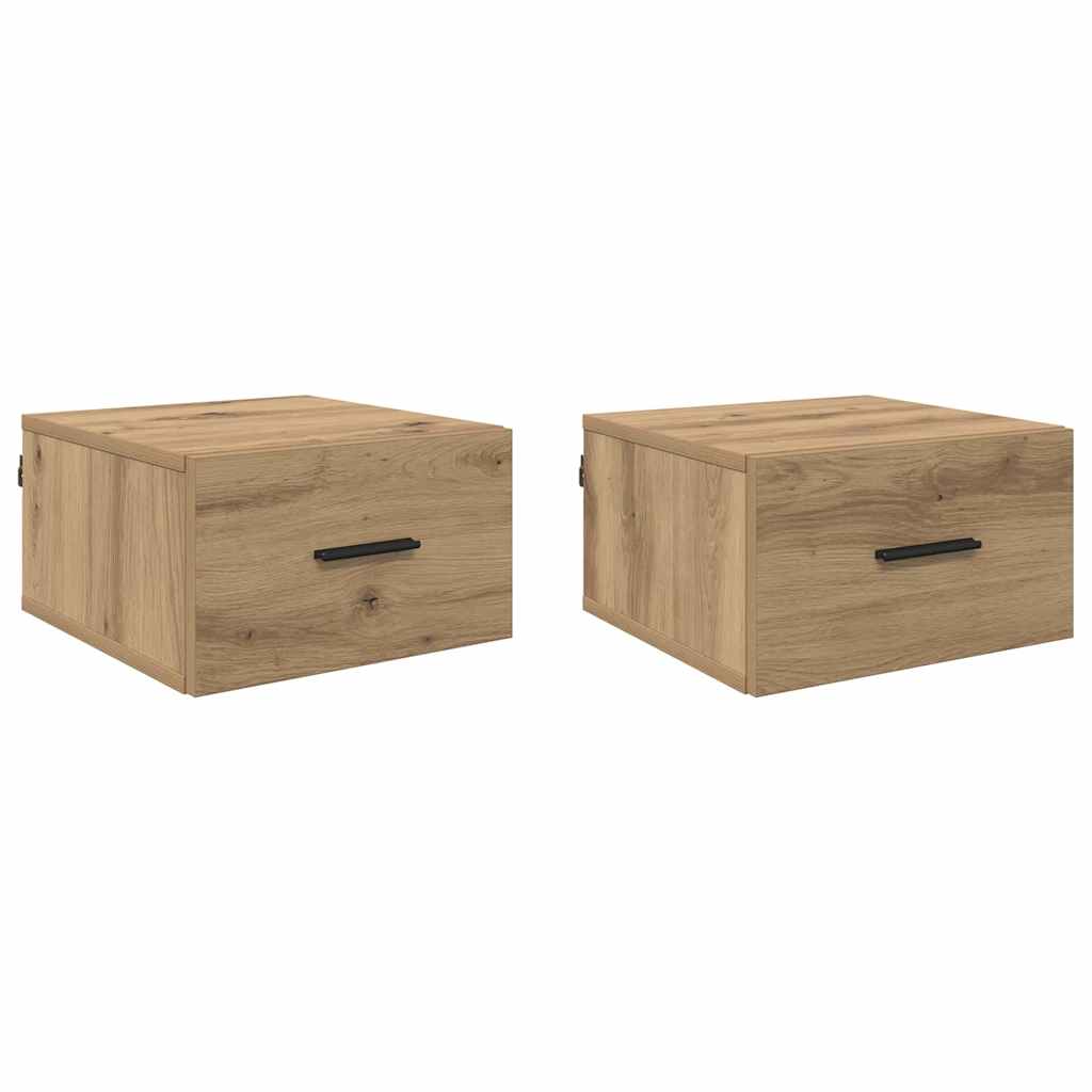 Natskab 2 pcs artisan eg 35 x 35 x 20 cm Konstrueret træ