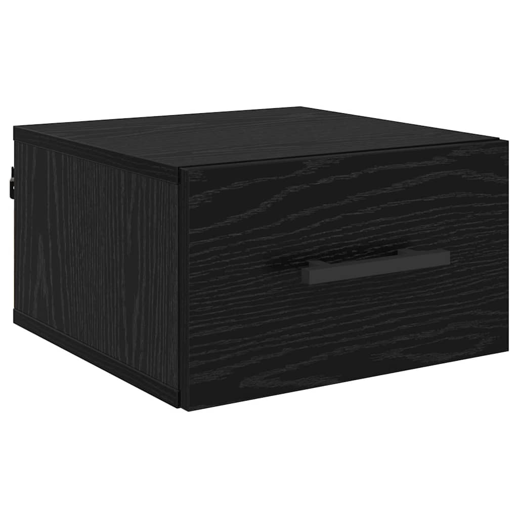 Natskab Vægmonteret Sort eg 35 x 35 x 20 cm Konstrueret træ