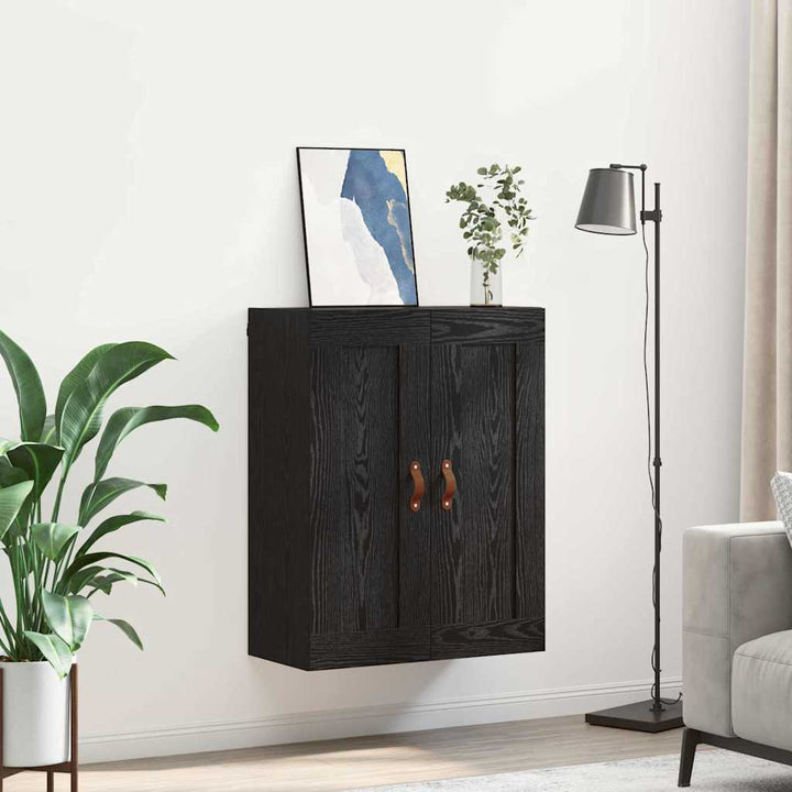 Vægskab Sort eg 69,5 x 34 x 90 cm Konstrueret træ
