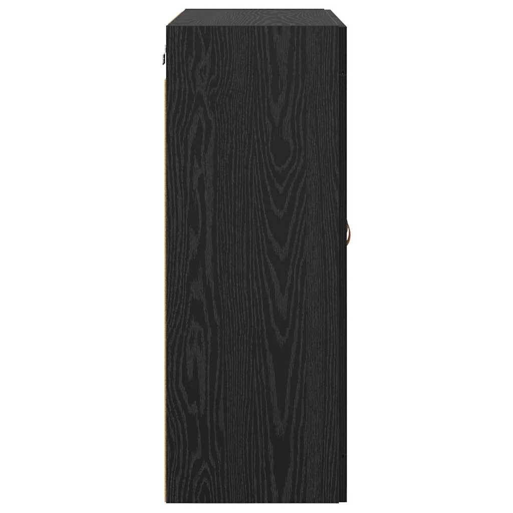 Vægskab Sort eg 69,5 x 34 x 90 cm Konstrueret træ