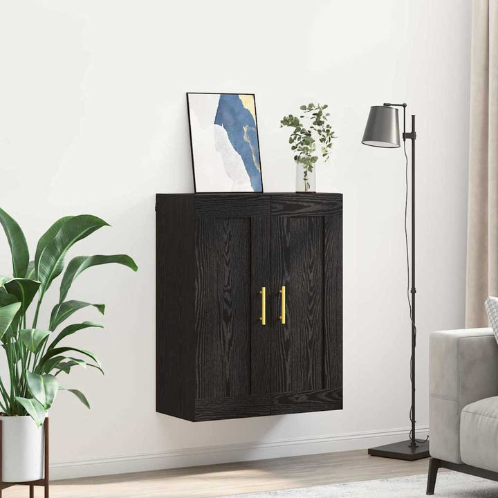 Vægskab Sort eg 69,5 x 34 x 90 cm Konstrueret træ
