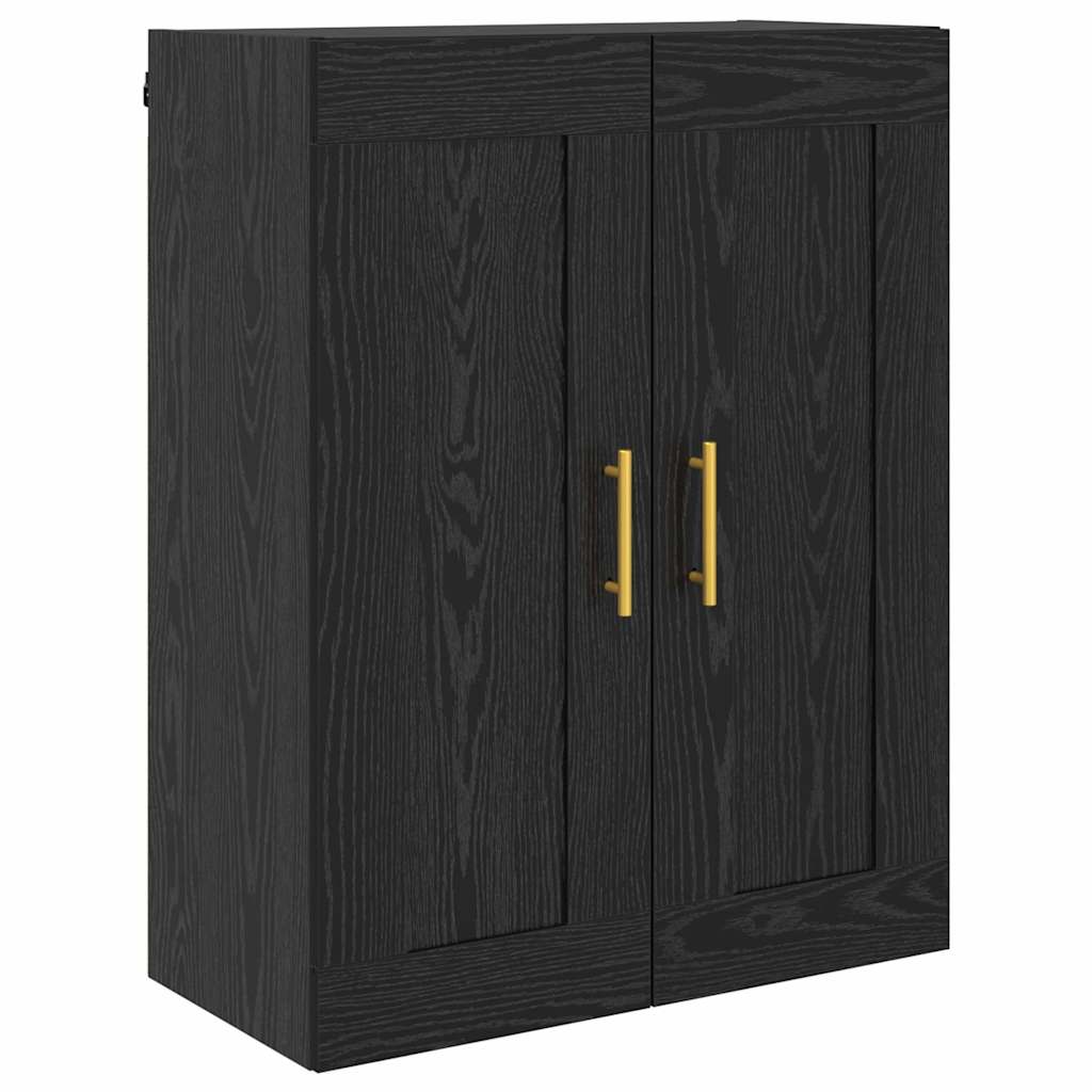 Vægskab Sort eg 69,5 x 34 x 90 cm Konstrueret træ
